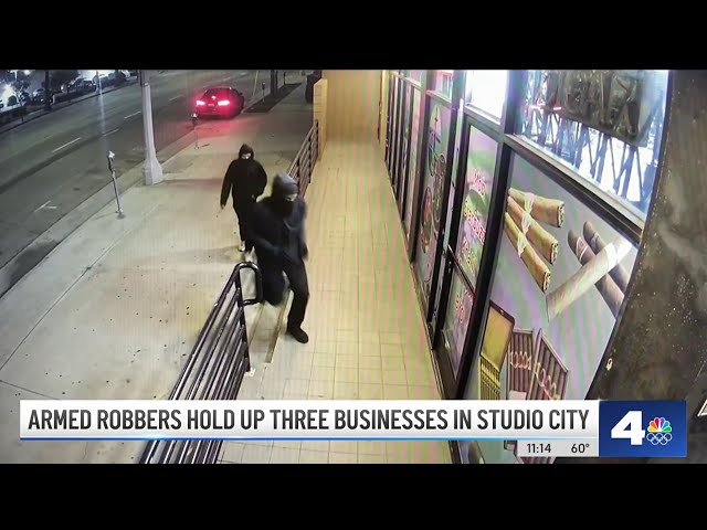 Armed robbers target Studio City businesses