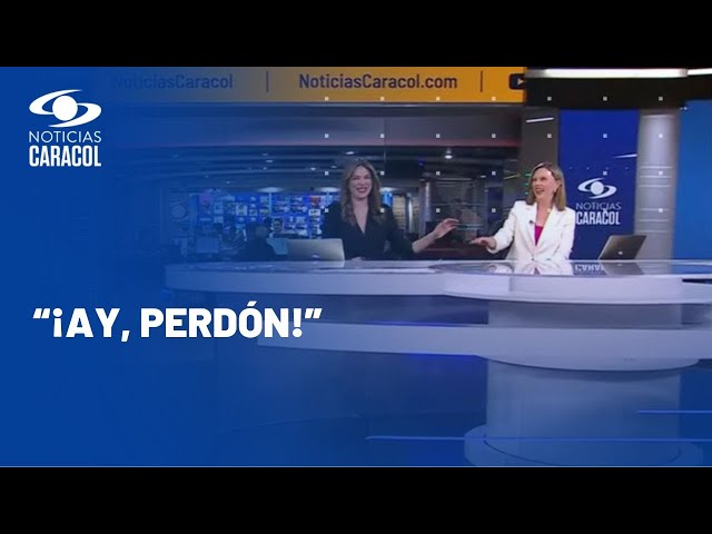 Presentadoras de Noticias Caracol vuelven a tener divertido 'tropiezo' en pleno noticiero