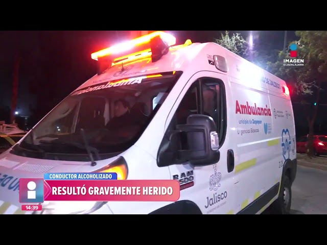 Conductor alcoholizado resultó gravemente herido