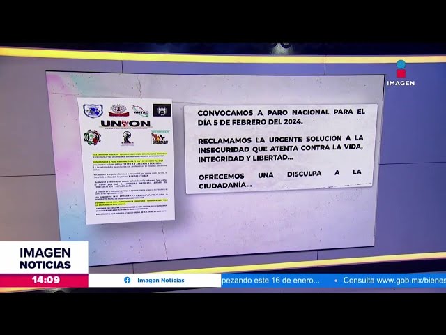 Organizaciones Unidas de Autotransporte realizarán un paro ante inseguridad en las carreteras