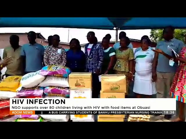 HIV Infection: NGO supports over 80 children living with HIV with food items at Obuasi (19-1-24)