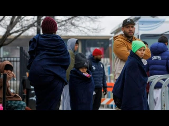 Cities struggle to shelter migrants in freezing temperatures