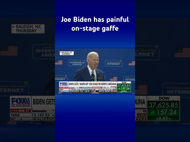 Joe Biden gets ‘mixed up’ in on-stage speech #shorts