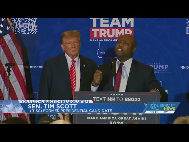 Tim Scott endorses Donald Trump at NH rally