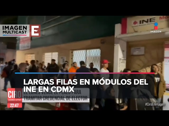 Largas filas en módulos del INE en CDMX para actualizar credenciales