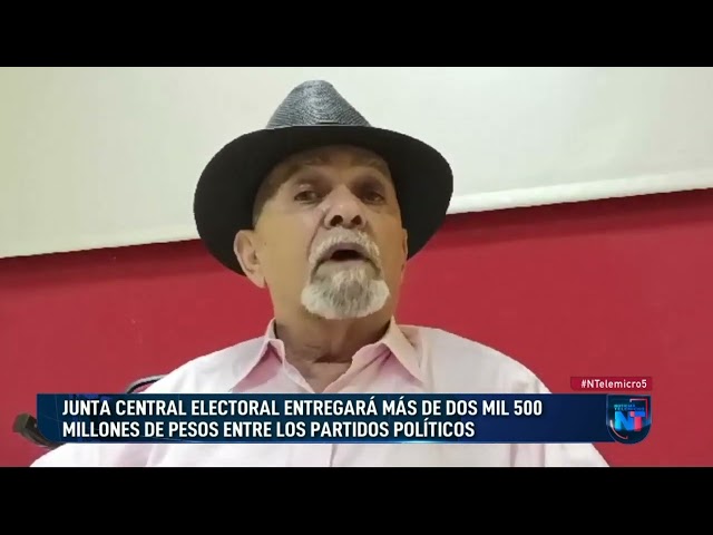 JCE entregará más de dos mil 500 millones de pesos entre los partidos políticos