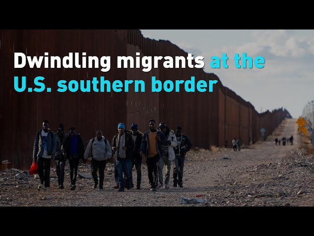 Dwindling migrants at the U.S. southern border