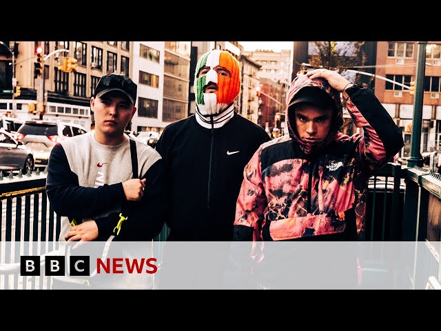 Kneecap: Irish language rappers debut film at Sundance | BBC News