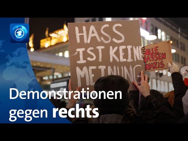 Zahlreiche Großdemos gegen Rechtsextremismus