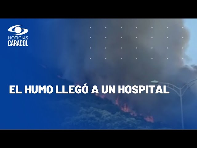 Impactantes videos de incendio forestal en la vía Floridablanca - Piedecuesta, en Santander