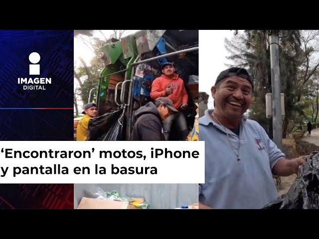 Recolectores 'encuentran' motos, iPhone y pantalla en la basura