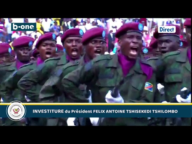 DÉFILÉ MILITAIRE A L'INVESTITURE DU PRÉSIDENT Félix Antoine Tshisekedi Tshilombo, 20 JANVIER  2