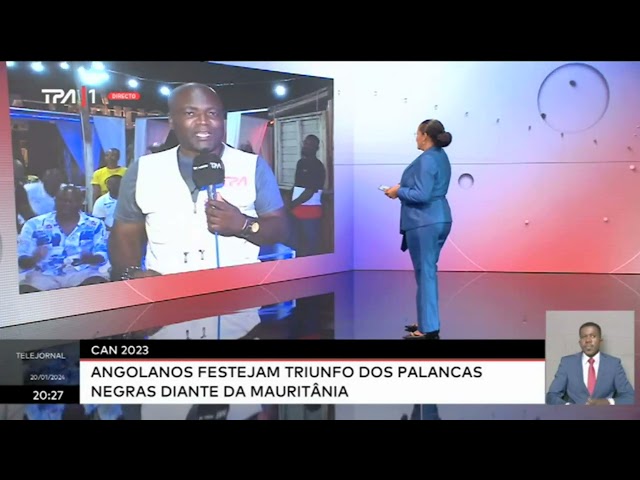 CAN 2023 - Angolanos festejam triunfo dos Palancas Negras diante da Mauritânia