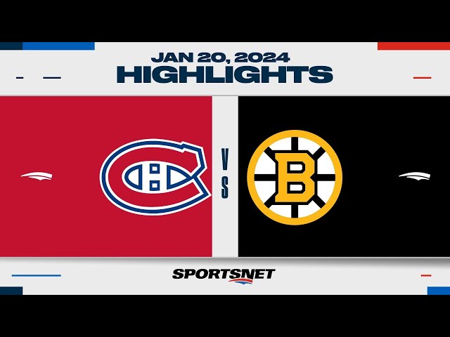 NHL Highlights | Canadiens vs. Bruins - January 20, 2024