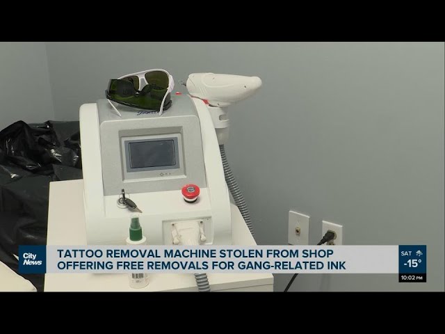 Tattoo removal machine stolen from shop offering free removals for gang-related ink