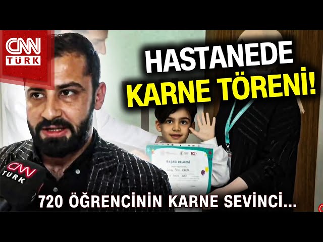 Çam Sakura Hastanesi'nde Karne Heyecanı! Hastanede Tedavi Gören Çocuklar Karnelerini Aldı #Habe