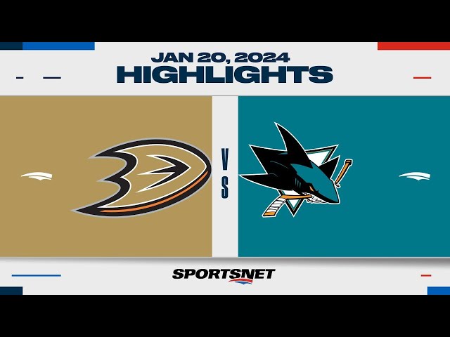 NHL Highlights | Ducks vs. Sharks - January 20, 2024