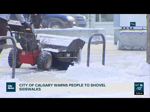 City of Calgary reminds people to shovel sidewalks