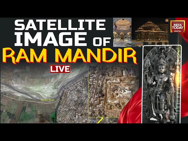 Ayodhya Ram Mandir Inaugration Live | Satellite View Of Ram Mandir | Ram Mandir News Live