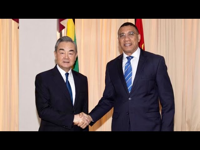 Chinese FM Wang Yi meets Jamaican PM Andrew Holness and FM Kamina Johnson Smith