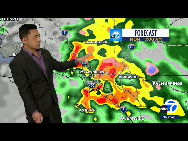 When and where will the rain fall this weekend in SoCal?