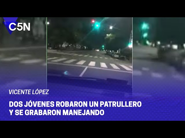 DOS JÓVENES ROBARON UN PATRULLERO Y SE GRABARON MANEJANDO