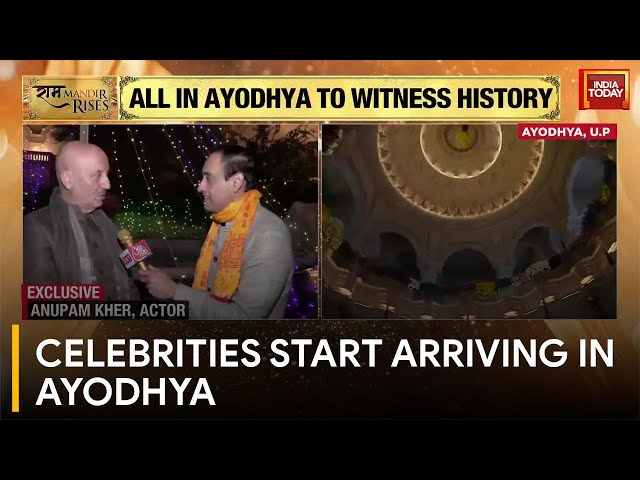 Celebrities Start Arriving In Ayodhya Ahead Of The Grand Ram Mandir Pran Pratishtha