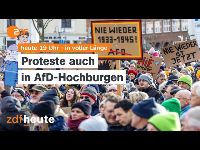 heute 19 Uhr vom 21.01. Proteste gegen Rechts, Kinderfreibetrag