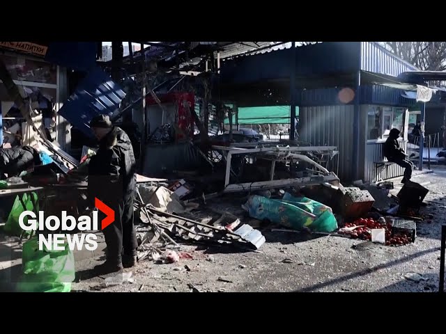 “The woman is gone”: Families mourn as Donetsk market shelling kills at least 25