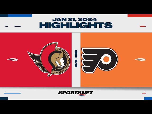 NHL Highlights | Senators vs. Flyers - January 21, 2024