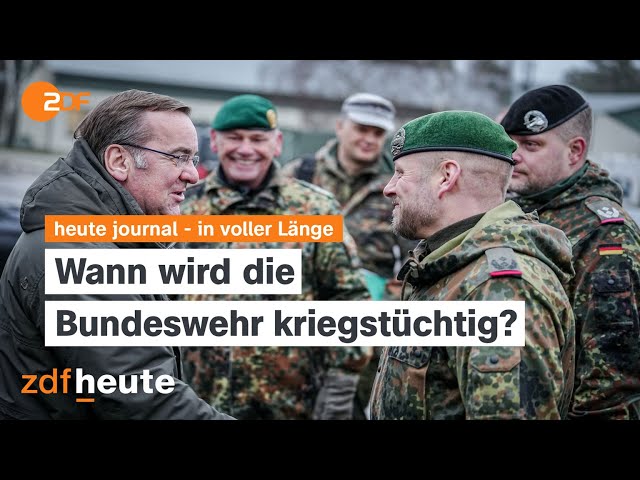 heute journal vom 21.01.2024 Bundesweit Proteste gegen rechts, Pistorius will kriegstüchtig werden