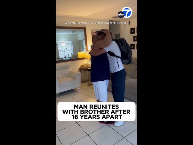 Man reunites with brother after 16 years apart