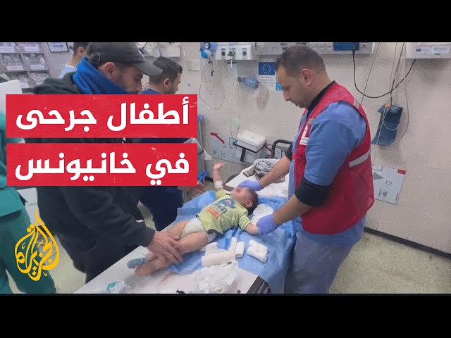 جرحى بينهم أطفال في قصف إسرائيلي استهدف منزلا في حي الأمل بخان يونس جنوبي قطاع غزة