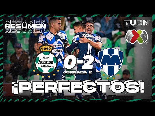 Resumen y goles | Santos 0-2 Monterrey | Liga Mx - CL2024 J2 | TUD