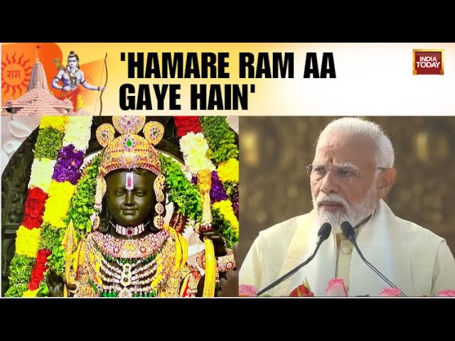 Ram Temple Opening: 'Hamare Ram Aa Gaye Hain', Says PM Modi | Ram Mandir In Ayodhya | Indi