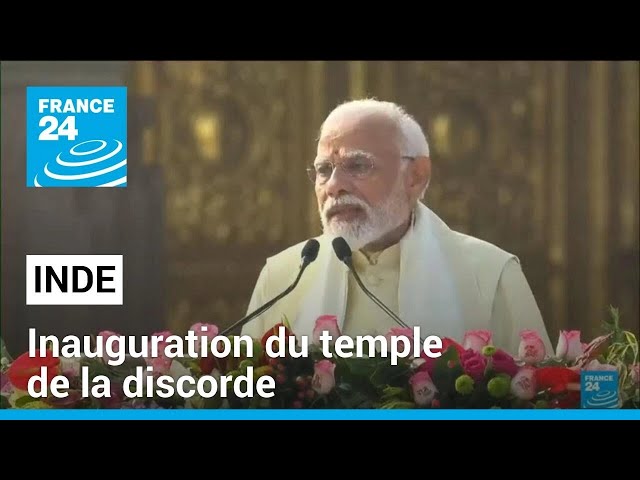 Inde : le temple de la discorde inauguré par Narendra Modi • FRANCE 24