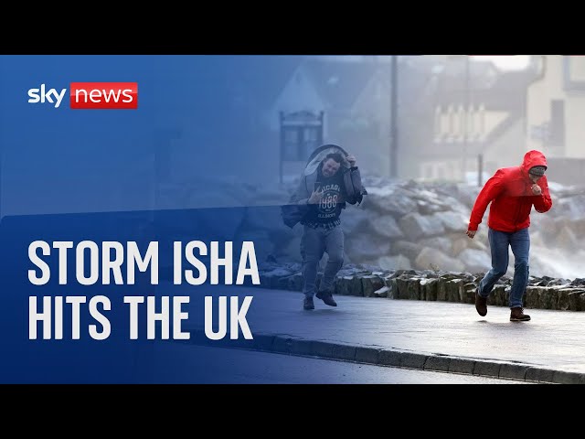 Watch Storm Isha: Yellow warning for wind in force across much of the UK