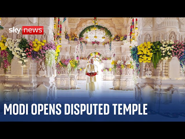 India: Prime Minister Narendra Modi opens a controversial Hindu temple in Ayodhya