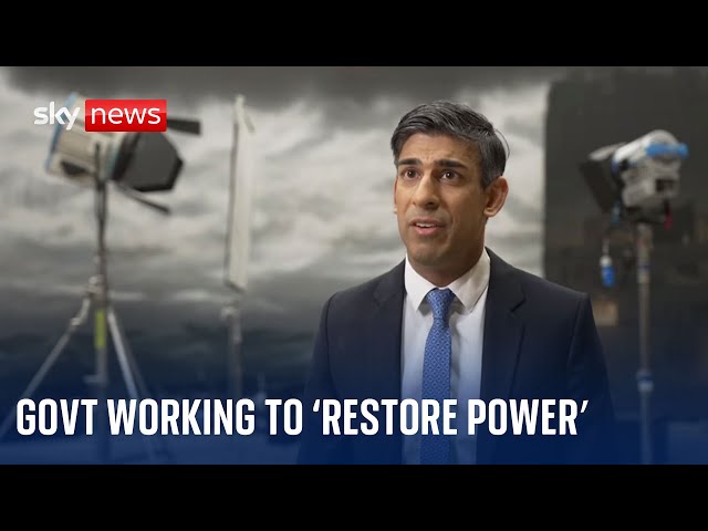 Storm Isha: Government working to restore power 'as quickly as possible' - PM