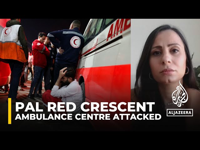 Israel ‘besieging ambulance centre’ in Khan Younis, preventing movement