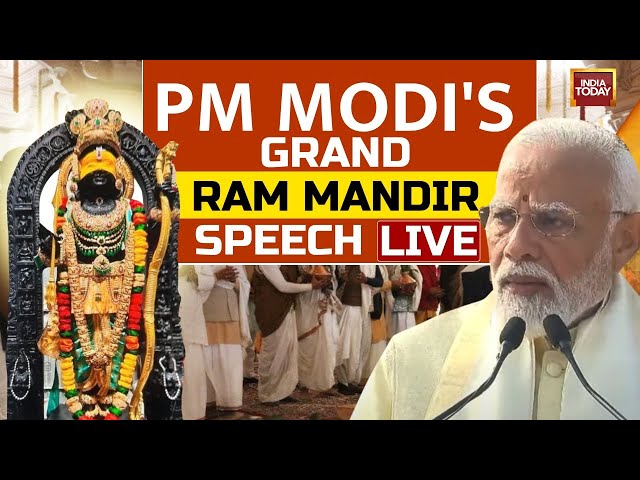 PM Modi's LIVE Speech At Ram Mandir | PM Modi Ram Mandir Pran Prathishtha Speech LIVE | India T