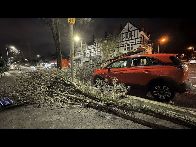 Travel disruption as storm Isha lashes UK and Ireland with high winds and rain