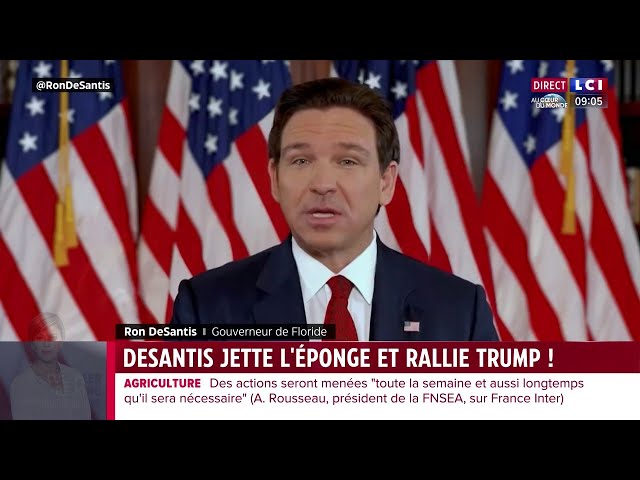 Etats Unis : Ron DeSantis jette l'éponge et rallie Donald Trump