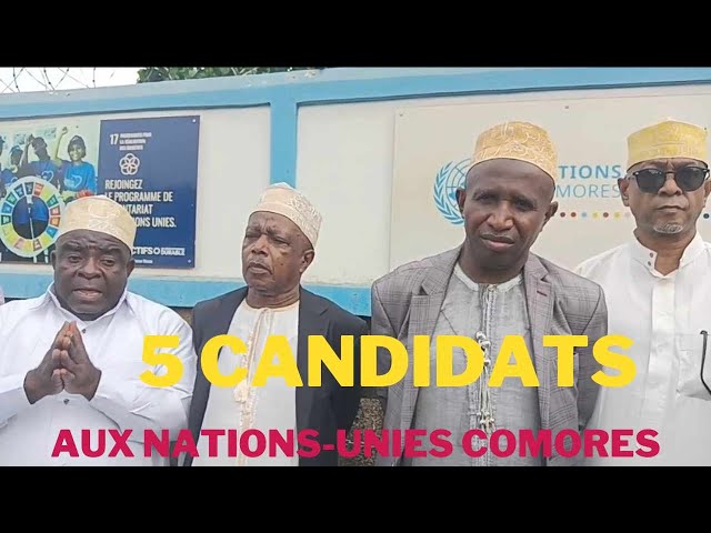 EN DIRECT,  :  la situation actuelle aux Comores, Les 5 candidats opposants d'AZALI au siège de