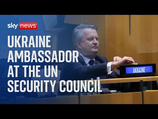 Watch live: Ukrainian ambassador speaks ahead of the UN Security Council meeting