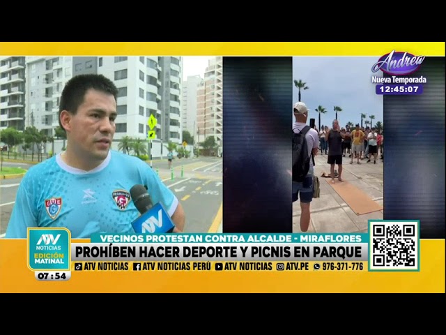 Miraflores: Vecinos protestan porque no los dejan hacer deporte ni pícnic en los parques