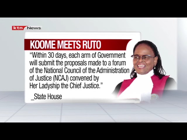 President Ruto Engages CJ Koome During Meeting to Mend Executive-Judiciary Relations