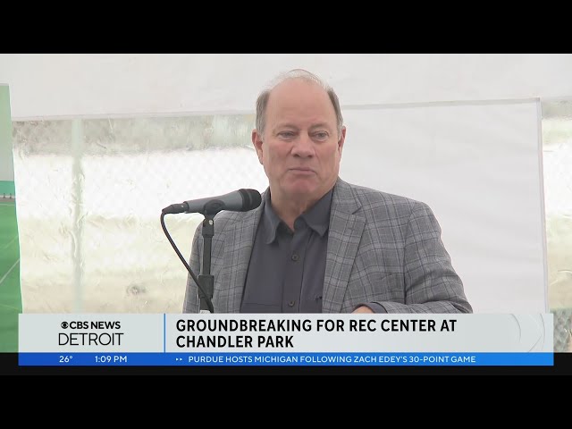 Detroit Mayor Mike Duggan hosts groundbreaking ceremony for Chandler Park Fieldhouse