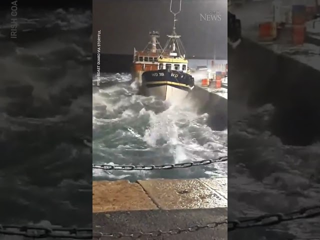 Storm Isha rocks dangerous waves on Irish coast