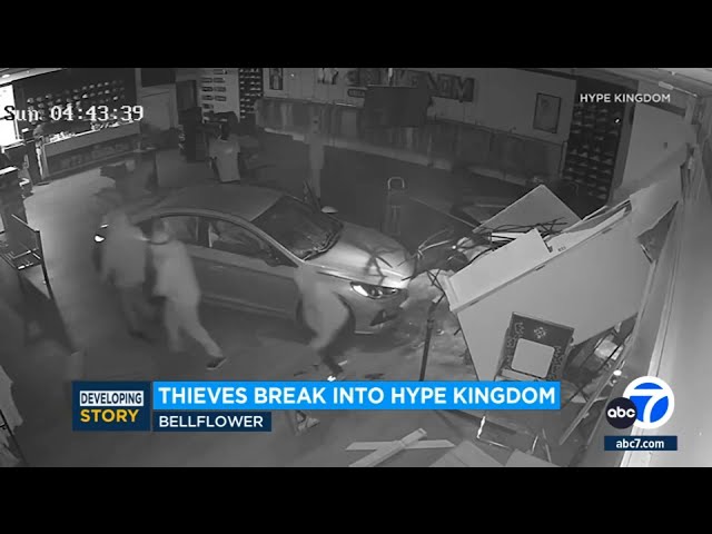 Thieves use stolen government car in Bellflower smash-and-grab